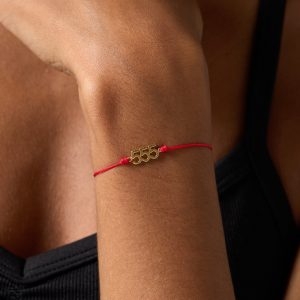 555 Red String Bolo Bracelet