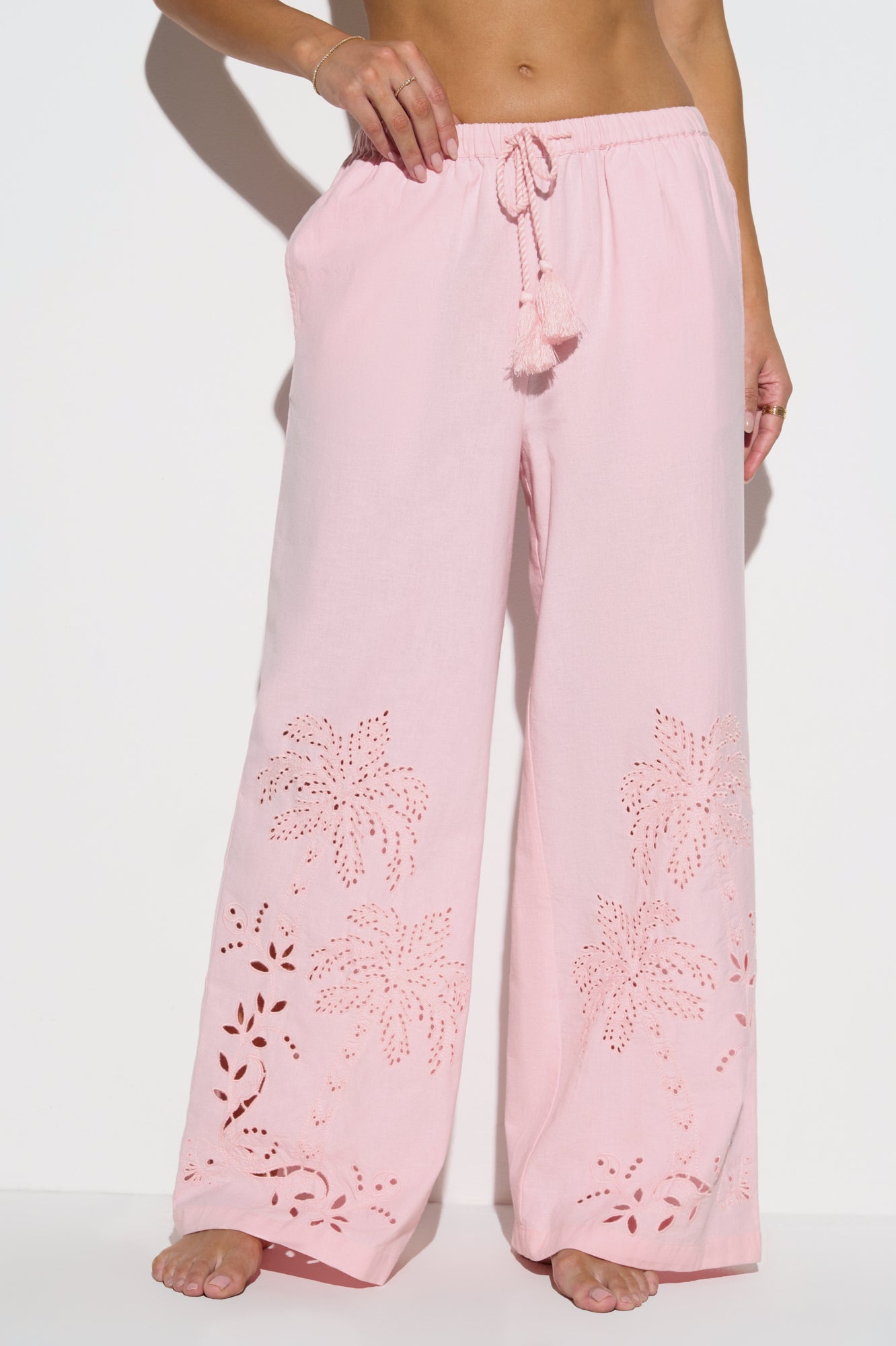 Talia Wide Leg Linen Pant