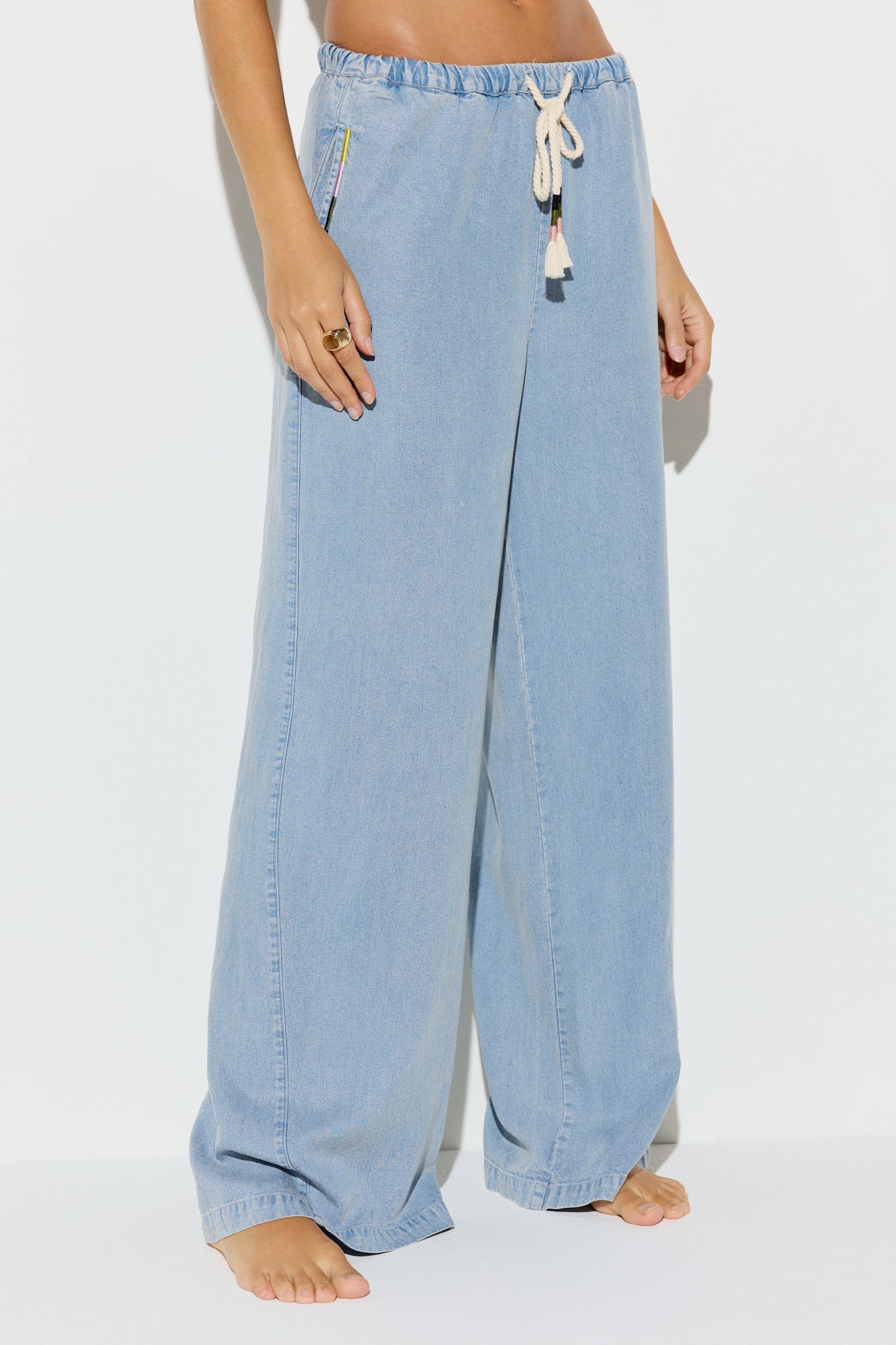 Toluca Chambray Wide Leg Pant