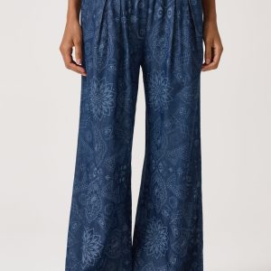 Rumi Chambray Wide Leg Pant