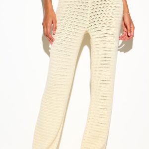 Halston Crochet Pant