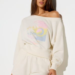 La Vida Off The Shoulder Sweatshirt