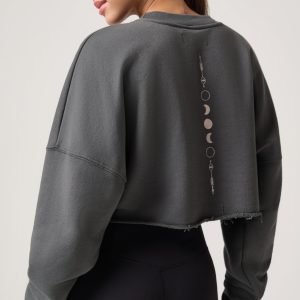 Cosmic Veil Drina Crop Crew Sweatshirt