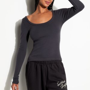 Chrissie Rib L/S Top