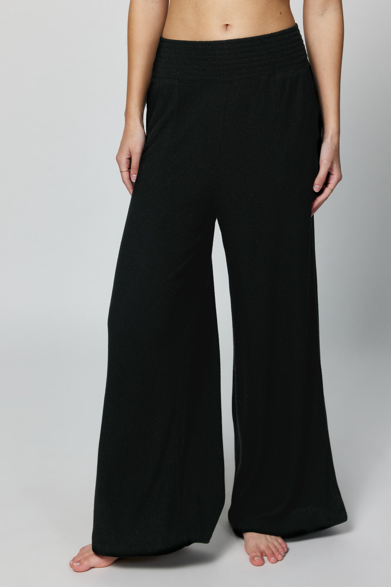 Ballet Rib Wide Leg Pant