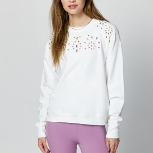 Bridget Eyelet Raglan Pullover