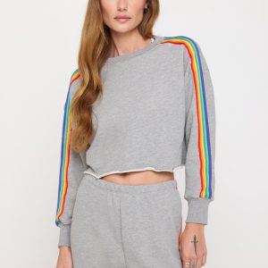 Rainbow Cropped Pullover