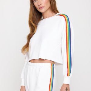 Rainbow Cropped Pullover