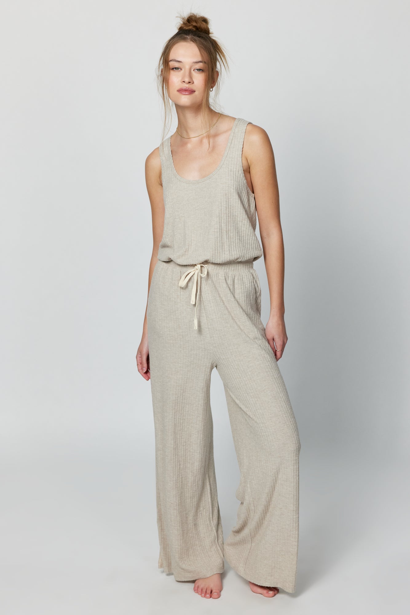 Ballet Rib Wide Leg Perfect Jumpsuit